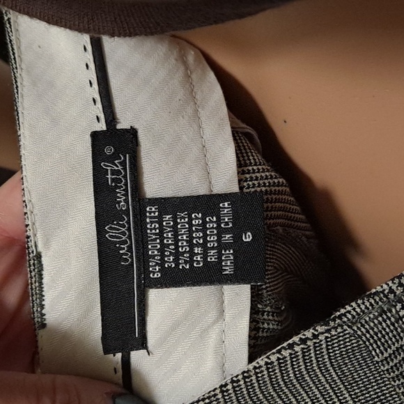 Willi Smith Plaid Business Casual Straight Leg Slacks Size 6 - Picture 8 of 8